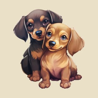 Puppy Pals: Dachshund Duo T-Shirt