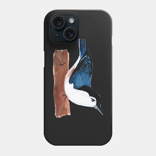 White-breasted Nuthatch Phone Case by Peleegirl