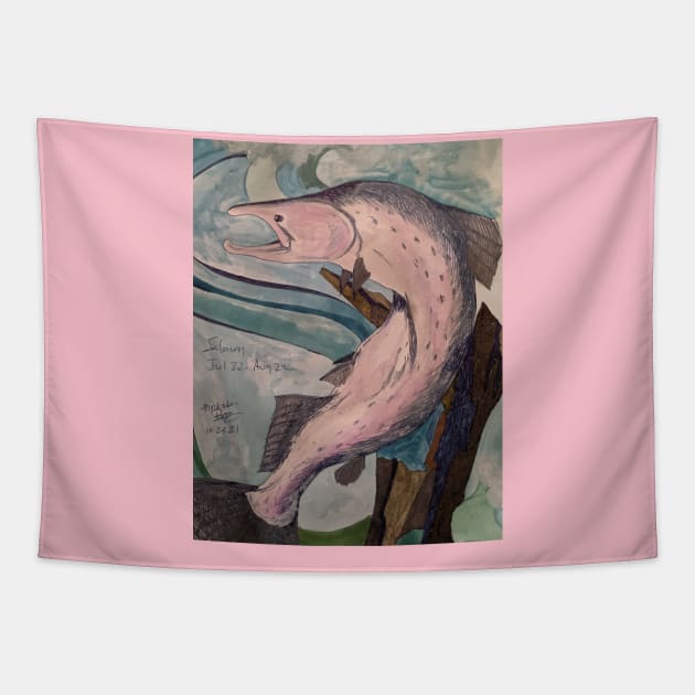 Salmon Tapestry by azbaelus