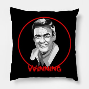 Winning (Bob Barker / The Price is Right) black white Pillow