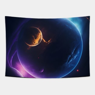 Planets Lights In Space Tapestry