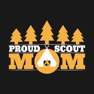 Scout Mom Proud Cub Camping Boy Outdoors Camp Leader T-Shirt