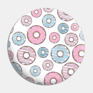 Pattern Of Donuts, Pink Donuts, Blue Donuts Pin