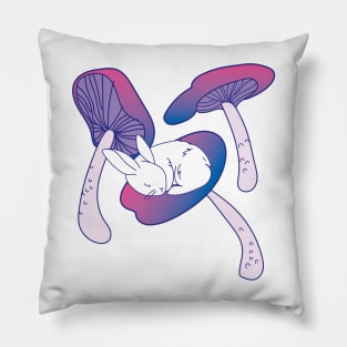 Bisexual bunny mushroom Pillow