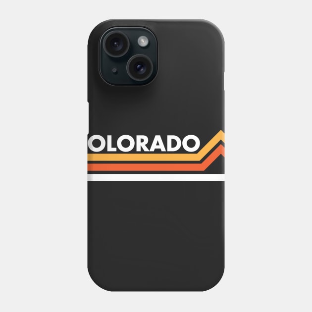 Retro Colorado Mountains Phone Case by Aurver