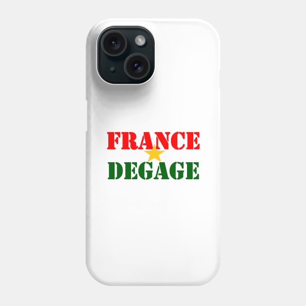 Burkina Faso France Degage Phone Case by Tony Cisse Art Originals