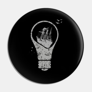 Light Bulb - Sail Ship Pin