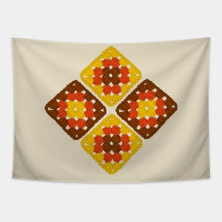 crochet retro granny squares Tapestry