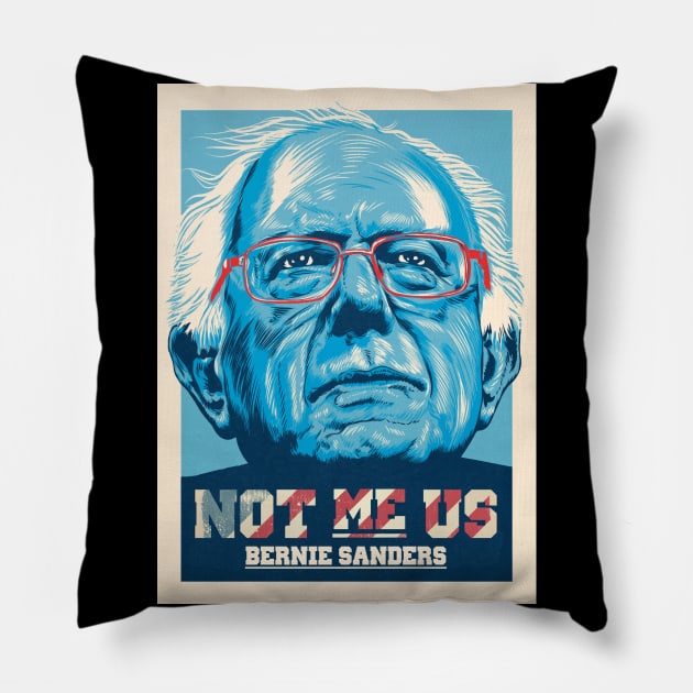 Not Me Us Bernie Sanders Pillow by Cika Ciki