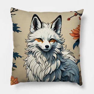 Oriental White fox Pillow