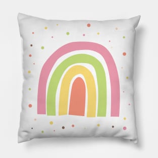 Soft colors rainbow Pillow