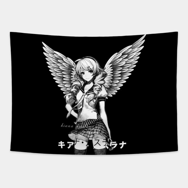 Pencil Crumbs Blue eyed Valkyrie Tapestry by stingi