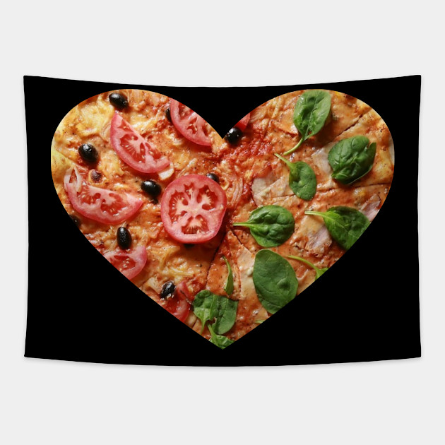 Pizza Herz Pizza Herz Tapisserie Teepublic Fr