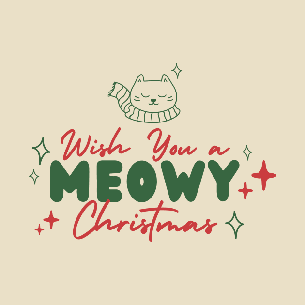 Wishing you a meowy Christmas by Mobyyshop