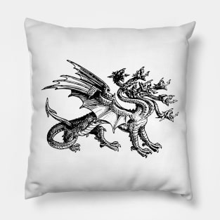 Medieval Heraldic Hydra Pillow