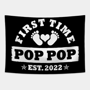 First Time Pop Pop Est 2022 Funny Father's Day Gift Tapestry