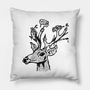 Graffiti Deer Pillow