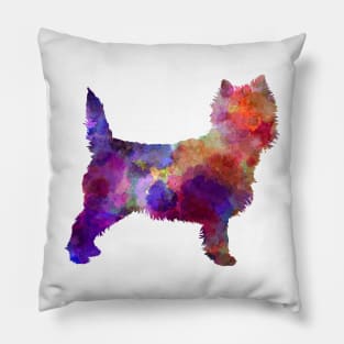 Cairn Terrier in watercolor Pillow