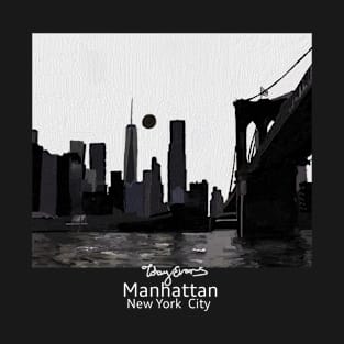 New York City Manhattan  and Brooklyn Bridge T-Shirt