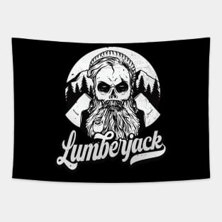 Lumberjack Skull Logger vintage Woodcutter Tapestry