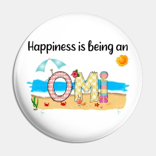 Happiness Is Being An Omi Summer Beach Happy Mother's Day Pin