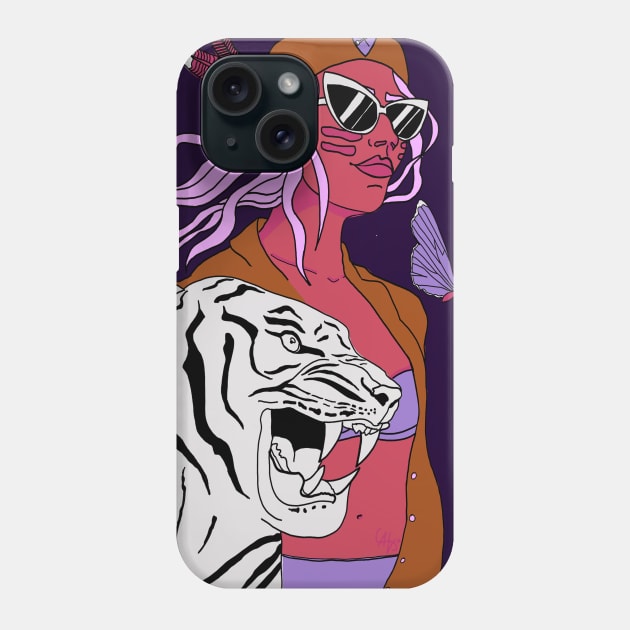 Friend with a tiger Phone Case by pink_pizzanova