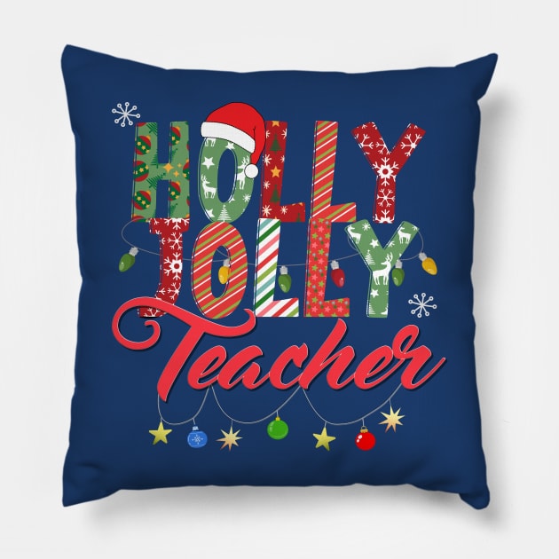 Holly Jolly Teacher Pillow by Blended Designs