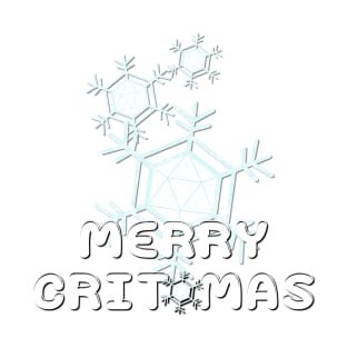 Merry Crit-Mas Snowfall ( Dungeons and Dragons / DnD Inspired ) T-Shirt