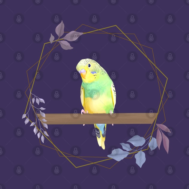 Cute Green Budgie by Suneldesigns