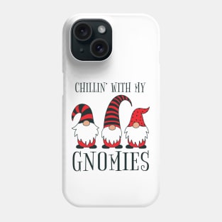 Chillin' With My Gnomies Funny Christmas Pun Phone Case