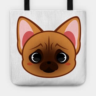 Cute Brown French Bulldog Tote