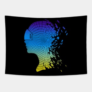 VR Virtual Reality Headset Design Tapestry
