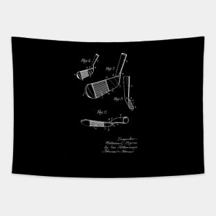 Golf Club Head Vintage Patent Drawing Tapestry