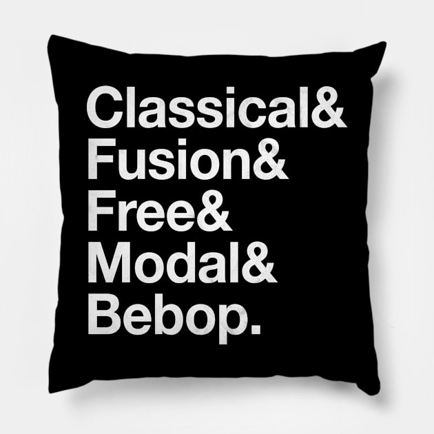 Jazz Styles Soul - Classical Fusion Free Modal Bebop Curly tee by Kelly Design Company Pillow by KellyDesignCompany