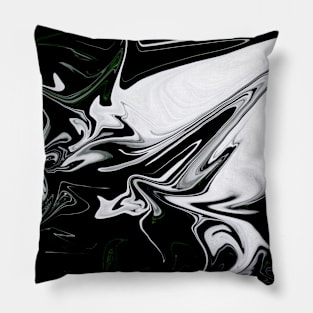White Psychedelic Shapes Pillow