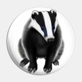 Cute Badger Drawing Pin