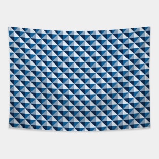 Classic Blue Geometric Tapestry