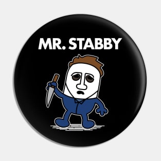 MR. STABBY (white-out) Pin