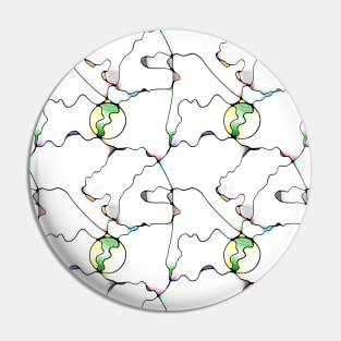 Continuous Squiggle seamless pattern Pin