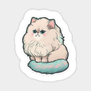 Elegant Persian Cat Sticker for Cat Lovers Magnet