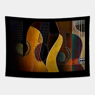 Abstract Guitars Tapestry