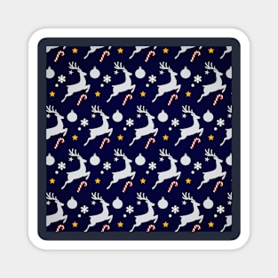 Christmas Reindeer Pattern Magnet