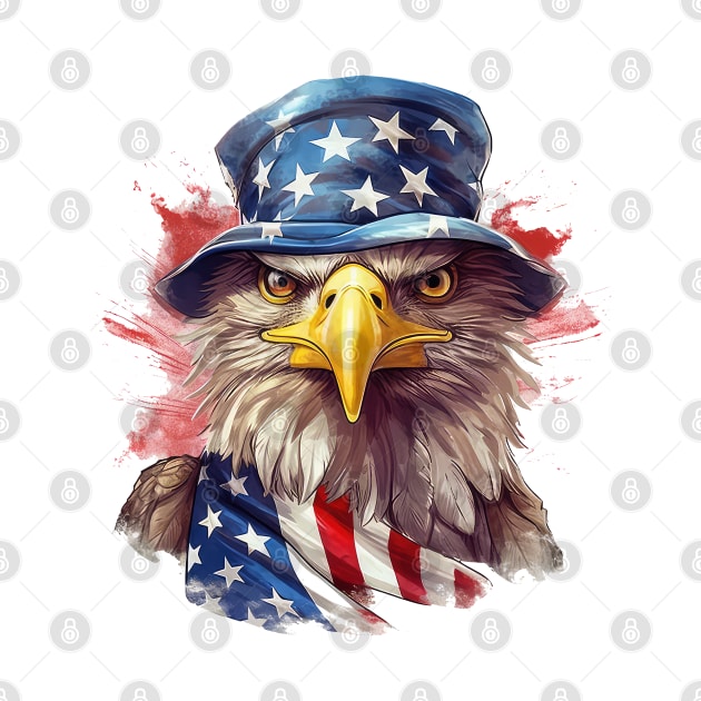 Cool American Eagle Portrait #4 by Chromatic Fusion Studio