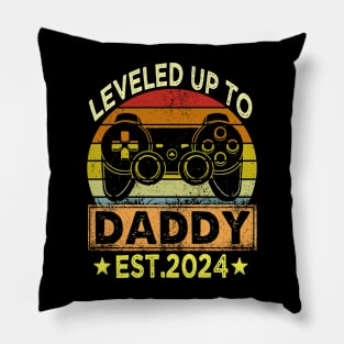 leveled up to daddy est 2024 Pillow