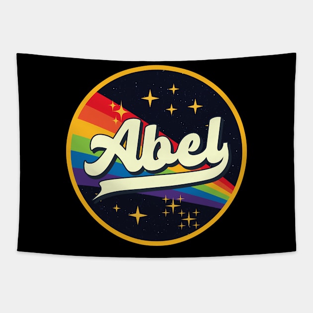 Abel // Rainbow In Space Vintage Style Tapestry by LMW Art