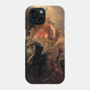 Thor fighting giants Phone Case