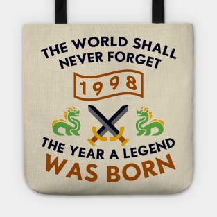 1998 The Year A Legend Was Born Dragons and Swords Design Tote