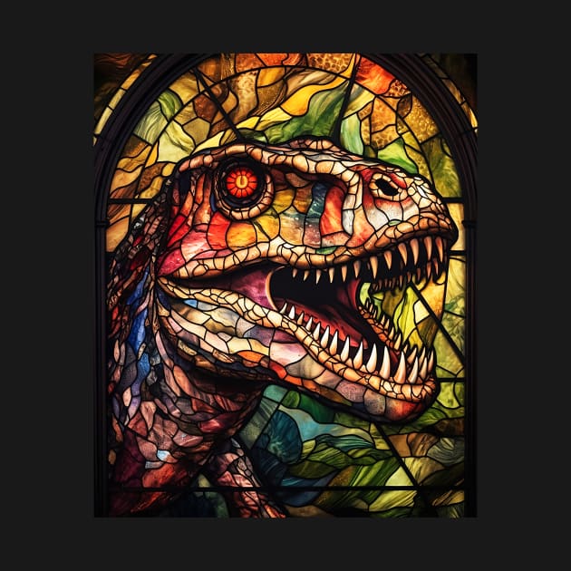 T-Rex dinosaur face by Jeff NZ