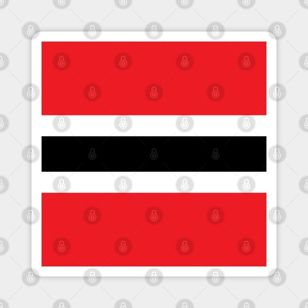 Trinidad and Tobago Color Block - Red White and Black Magnet by IslandConcepts
