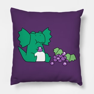 Dilophosaurus Eating Grapes Pillow